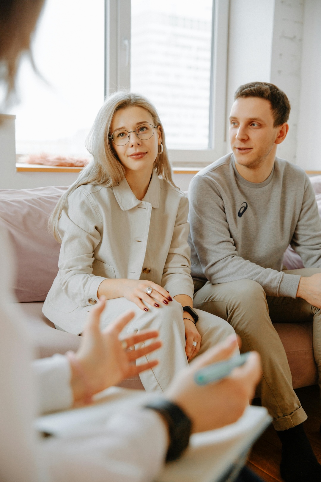 A couple filing for bankruptcy in Georgia gets financial counseling from their lawyer.
