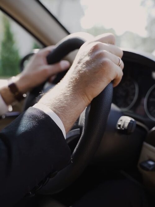 man driving