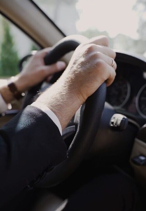 man in the car