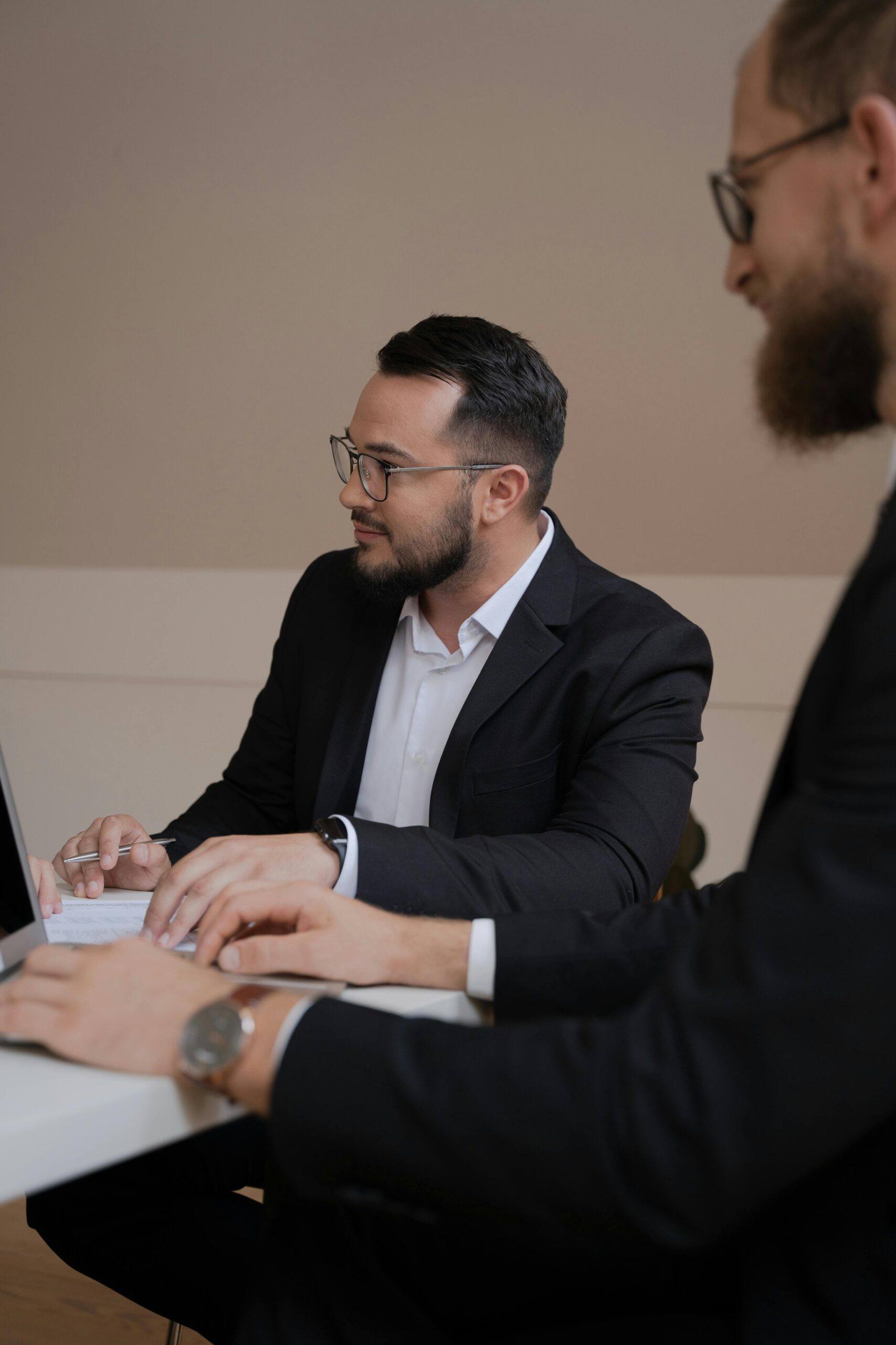 man during a meeting